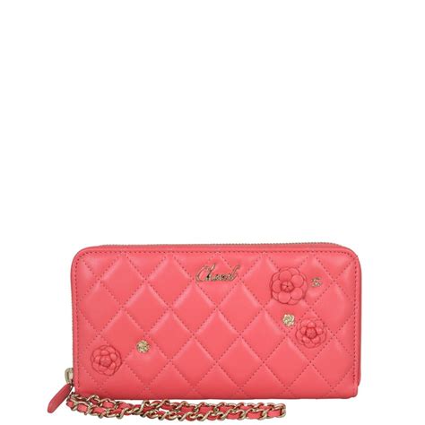 chanel pink camellia zip wallet 2010 2011|chanel wallet on chain preis.